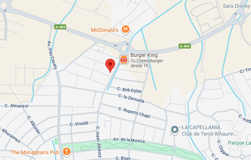 Mapa de ubicación - Calle Isaac Albéniz, 1, 29130 Málaga